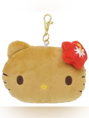Hello Kitty Sunkissed Tan Coin Pouch Small Plush Japan Exclusive New with tags